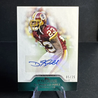 2011 Topps Precision DEANGELO HALL Certified AUTO #'d /25 Green REDSKINS - Image 1 of 4