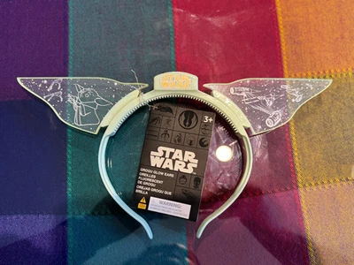 Star Wars The Mandalorian's Grogu Yoda Light-Up Minnie Ears Novo com etiquetas - Imagem 1 de 4