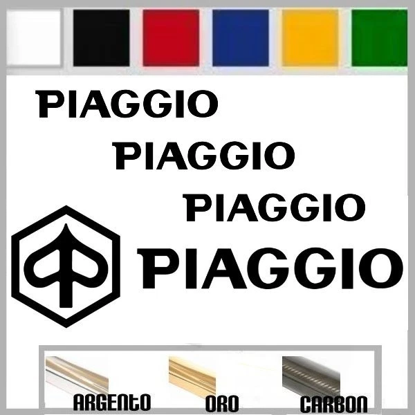 set adesivi sticker PIAGGIO prespaziato, auto,moto 19,5 / 9,5 cm - Imagen 1 de 1