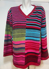 Women Knit Sweater  Crazy Horse A Liz Claiborne 2 Cotton 1X Loose Oversize