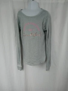 Danskin  Activewear Long Sleeve Pull Over Graphic Top Gray Girls Sz 8 - Picture 1 of 13