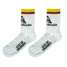 CAFE DE COLOMBIA RETRO VINTAGE PRO CYCLING TEAM BIKE MADE IN ITALY COTTON SOCKS