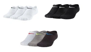 NIKE 3 PAIR PACK NO SHOW TRAINER LINER SOCKS ANKLE SOCKS SIZES 2 - 14 UK - Picture 1 of 10