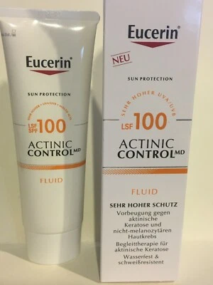Eucerin Sun Actinic Control MD Sun Cream for Face & Body SPF 100, 80ml New