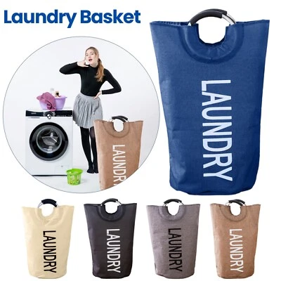 40L Faltbarer Stoff Wäschekorb Zusammenklappbarer Kleidung Waschbehälter Tasche - Bild 1 von 4