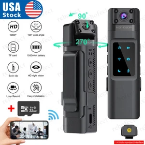 WiFi Mini Camera HD1080P Portable Video Audio Recorder Body Cam Night Vision DVR - Picture 1 of 12