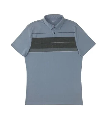 Structure Slim Fit Blue Polo Shirt Short Sleeve Button Up Medium - Image 1 of 4