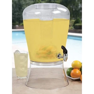Beverage Dispenser with Ice Cylinder and Clear Acrylic - Picture 1 of 3