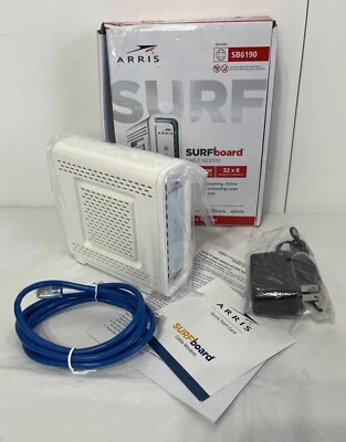 ARRIS SURFboard SB6190 DOCSIS 3.0 32 x 8 Gigabit Cable Modem White - Image 1 of 4