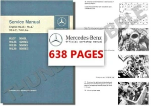 Mercedes M116 M117 V8 Service Workshop Repair Manual R107 560SL 420 560 SEL W126 - Picture 1 of 3