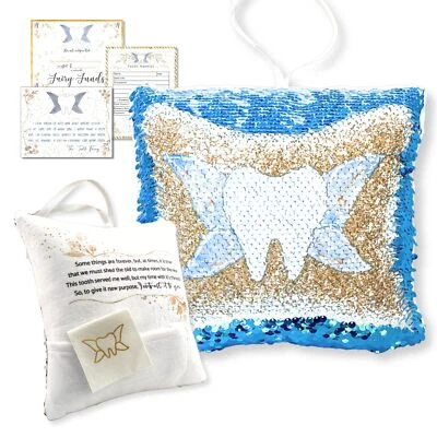 Kit de almohada de hadas de los dientes para niñas y niños - Kit de evidencia de hadas de los dientes con también... Foto 1 de 4