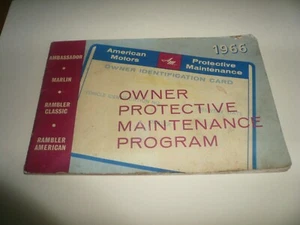 AMC American Motors 1966 Owner Protective Maintenance Program - Factory Book - Picture 1 of 2