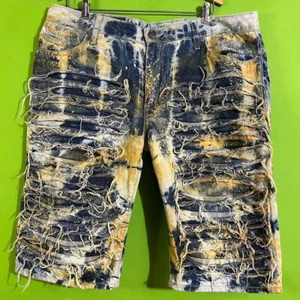 Sz 40 Y2K Robins Jeans Distressed Shorts - Picture 1 of 7
