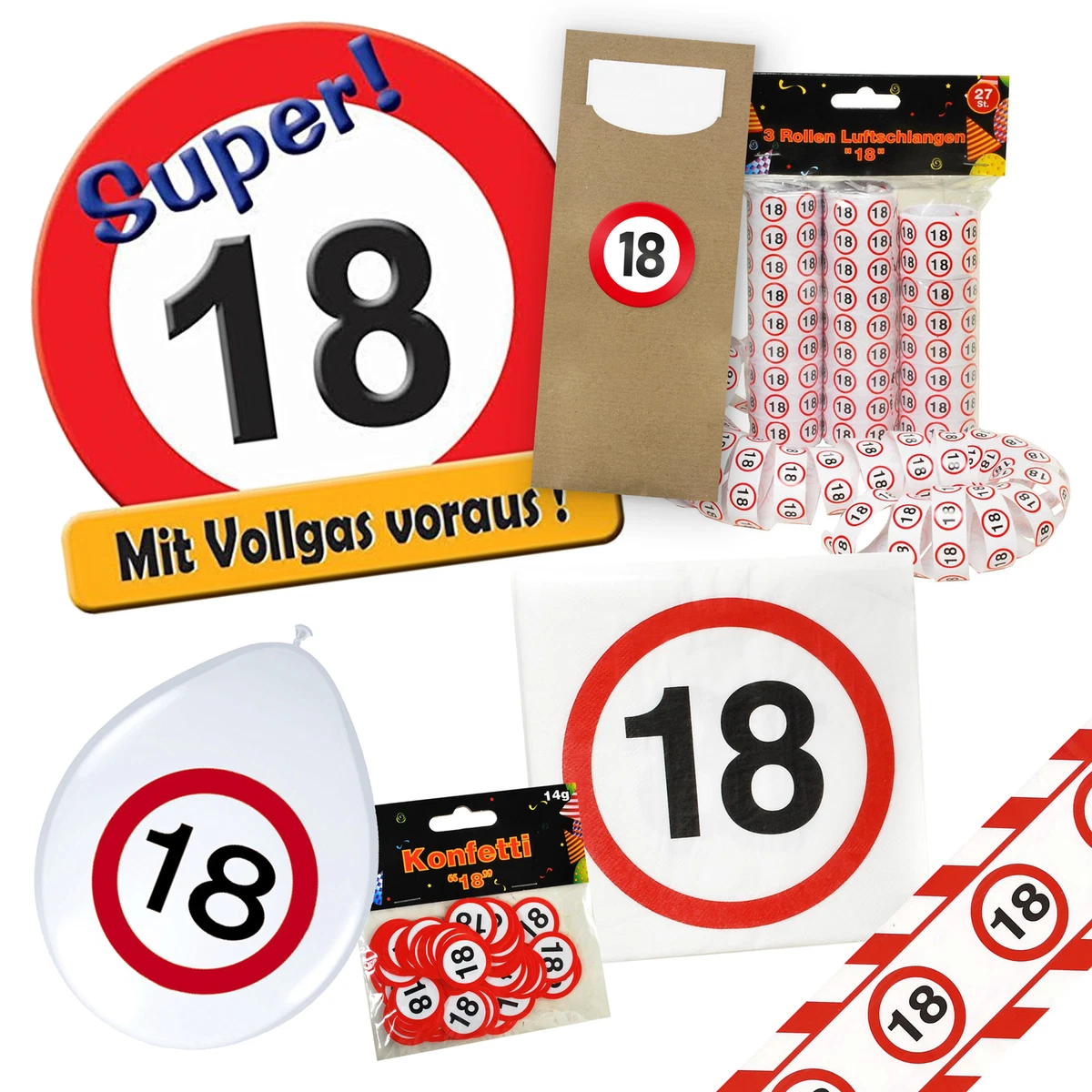 18. Geburtstag Tischaufsteller Aus Pappe – Runder Deko-Schild Mit 25,5 Cm Durchmesser