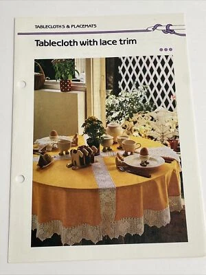Marshall Cavendish Tablecloth With Lace Trim  Crochet Pattern  - Image 1 of 4