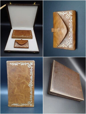 1922 BEAU COFFRET MISSEL & PORTE MONNAIE Religion Jésus Trinité prières Reliure - Photo 1/4