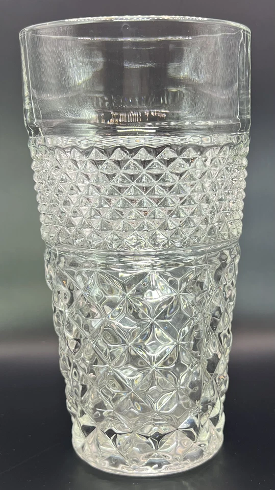 Cristalería vintage con patrón de diamante prensado transparente Anchor Hocking Wexford Foto 1 de 1