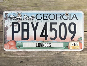 PEACH STATE GEORGIA LICENSE PLATE #2 - Picture 1 of 1