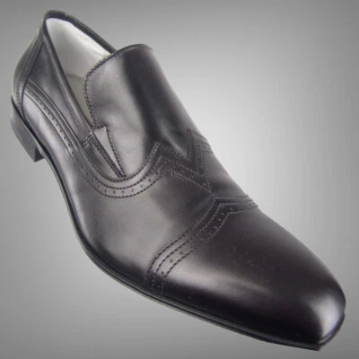 ZAPATOS MOCASINES CESARE PACIOTTI TRENDY US 7.5 PUNTA DE ALA NEGRA MODA PARA HOMBRE  Foto 1 de 4