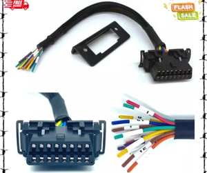 OBD2 J1962 Buchse auf offenes Zopf Kabel Halterung Obdii Port Ersatzkabel - Bild 1 von 7