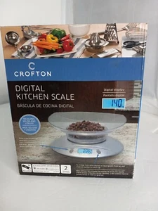 Escala de cocina digital de acero inoxidable Crofton - 13 libras de capacidad de peso - Imagen 1 de 3