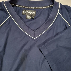 Chaqueta cortavientos de golf FootJoy XL azul marino manga corta bolsillo con cremallera - Imagen 1 de 9