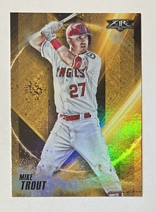 Mike Trout 2018 Topps FIRE Gold Minted Power Producers Card #PP-10