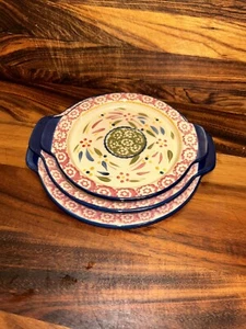 Temptations Ovenwear Old World Confetti Set Of 3 Lid/Trivet - Picture 1 of 11