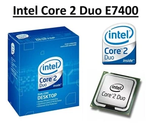 Processore Intel Core 2 Duo E7400 SLGQ8 Dual Core 2,8 GHz, socket LGA775, CPU da 65 W - Foto 1 di 4