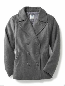 NUEVO NUEVO CON ETIQUETAS ANTIGUO AZUL MARINO Niños Niñas Mezcla de Lana Abrigo Chaquetón GRIS BREZO XS 5 5T - Imagen 1 de 1