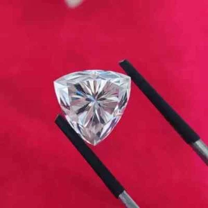 3 Ct Certified Natural Trillion Cut White Diamond D Grade VVS1 + 1 Free Gift - Picture 1 of 4