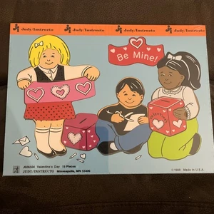 Vintage Judy Anleitung Puzzle 1988 Valentinstag J606504 15 Teile USA versiegelt - Bild 1 von 9