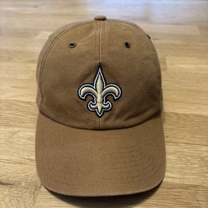 New Orleans Saints Hat Mens Strapback Brown Canvas Carhartt '47 Brand NFL Logo - Picture 1 of 15