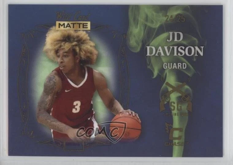 2022 Wild Card Matte Draft Smoking Gun Chase Blue - Green Smoke /25 JD Davison - Image 1 of 2