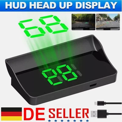 GPS HUD Digital Tachometer KMH Head Up Display Geschwindigkeitsmesser Universal - Bild 1 von 4