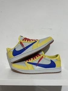 JORDAN 1 LOW TRAVIS SCOTT CANARY SIZE 12W (10.5M) NEW - Picture 1 of 5