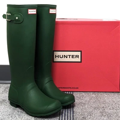 Hunter "Original Tall" Women's  Farm, Garden & Rain Rubber Boots (Hunter Green) - Image 1 of 4