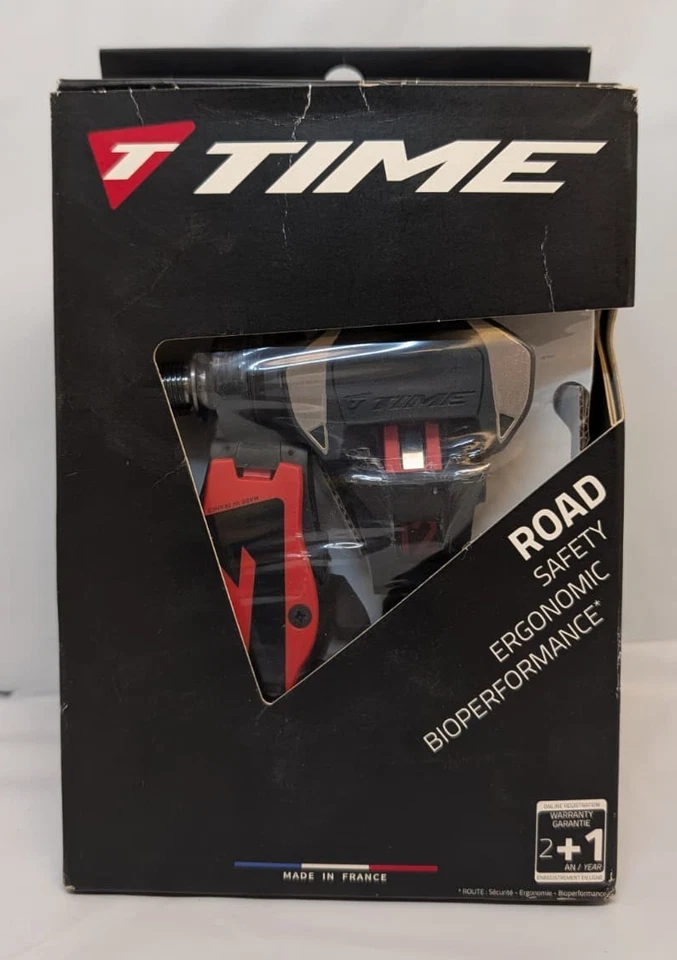 NUEVO Pedales de bicicleta de carretera de carbono Time Xpro 12 husillo de titanio con tacos negro/rojo Foto 1 de 4