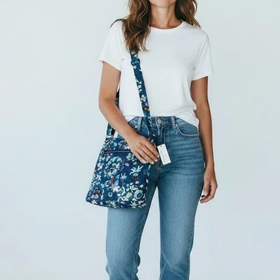 Vera Bradley Original Hipster Crossbody Bag NWT Floral Bursts Retired Quilted - Image 1 of 4