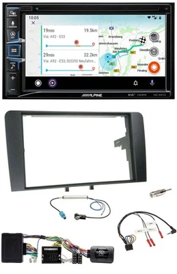 Alpine Bluetooth TMC USB DAB 2DIN Lenkrad Navigation für Audi A3 8P 03-12 Bose A - Bild 1 von 4