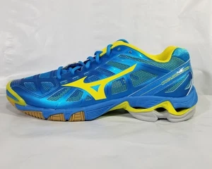 Mizuno wave lightning rx2 womens 11.5 shoes volleyball running New blue yellow - Picture 1 of 14
