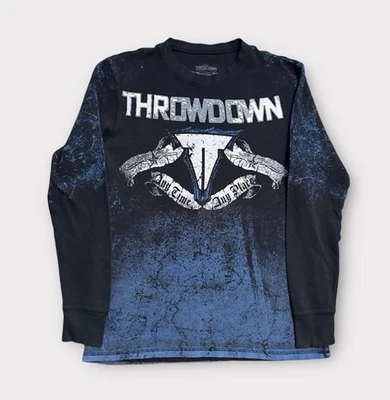 Camisa térmica de manga larga Throwdown by Affliction para hombre M/L Y2K MMA UFC Foto 1 de 4