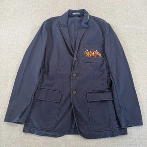 Blazer Chaqueta Deportiva De Colección Polo Ralph Lauren Azul Medio STAMPEDE BIG PONY Sin Forro - Imagen 1 de 17