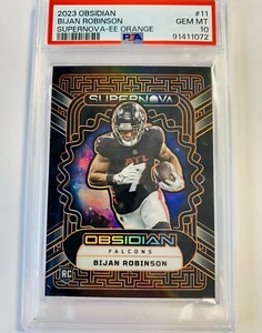 2023 Panini Obsidian Bijan Robinson Supernova Electric Etch Orange 1/65 PSA 10 - Bild 1 von 3