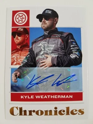 2022 Chronicles NASCAR Racing #3 Kyle Weatherman Gold Autograph Auto #10/10 - Image 1 of 2
