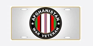 AFGHAN WAR AFGHANISTAN WAR VETERAN METAL CAR NOVELTY LICENSE PLATE AUTO TAG - Picture 1 of 9