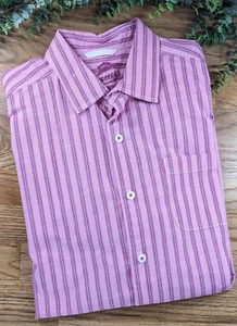 🌴 Tommy Bahama MED Relax rosa Langarm 100 % Baumwolle geknöpftes Hemd Herren - Bild 1 von 14