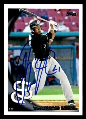 Thomas Neal signed auto 2010 Topps Pro Debut #111 San Jose Giants - Image 1 of 2