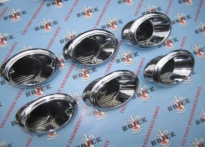 1953 Buick Special, Super, Roadmaster Front Fender Portholes Set of 6 Ventiport - Image 1 of 4