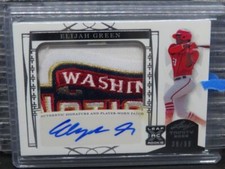 2022 Leaf Trinity Elijah Green Patch Auto Autograph #38/99 Nationals